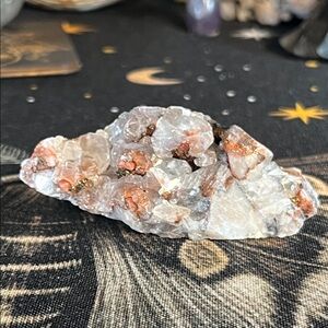 Raw hematoid quartz aka fire quartz cluster